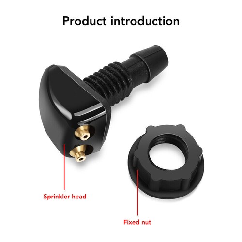 2x Universal Front Windshield Washer Nozzle Wiper Sprayer Nozzle Spray Jet - Bild 5 von 13
