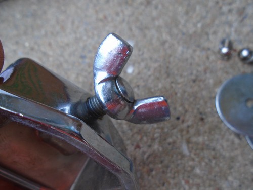 VINTAGE PRE-SERIAL LUDWIG SHELL MOUNTING BRACKET SCRIPT LOGO CHROME-NICE! - Picture 5 of 7