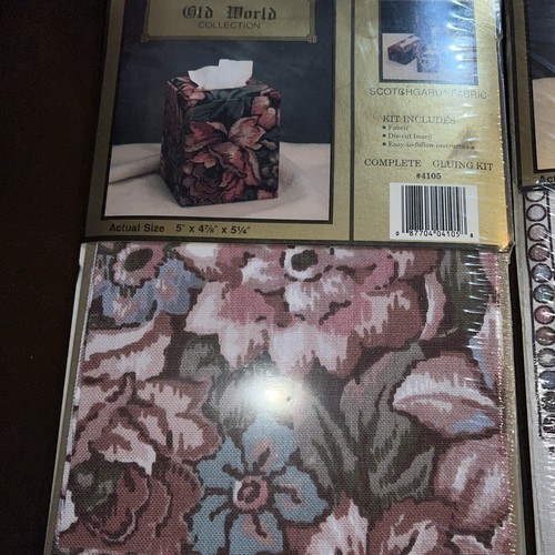 Old World Collection Stitchery Kit Fabric Tapestry Boxes - Picture 5 of 6