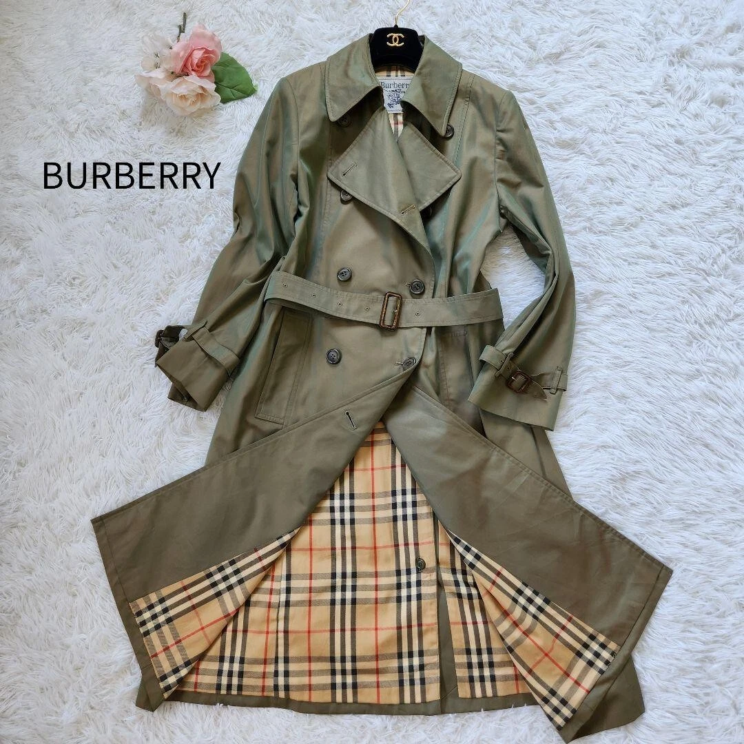 Pas på Ed Neuropati Large Size Burberry 3L equivalent trench coat long khaki Free shipping from  JPN! | eBay