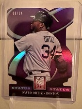 2014 Donruss Elite Status Die Cut David Ortiz Red Sox Purple 08/34