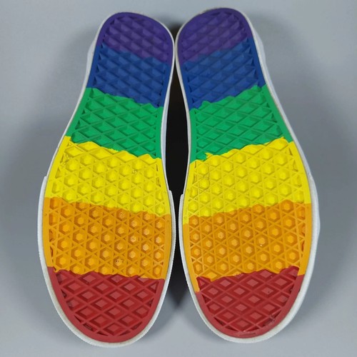VANS Old Skool Pride Rainbow Drip Low Top Trainers Sneakers UK Size 3 BNIB Black - Picture 4 of 9