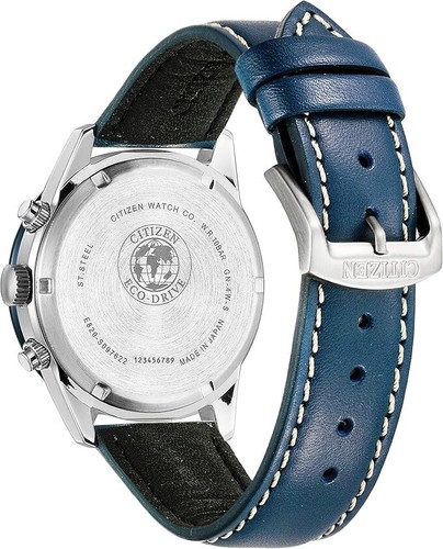 CITIZEN COLLECTION BL5490-09M Chronograph Eco-Drive Solar Watch Blue Dial New - Picture 4 of 5