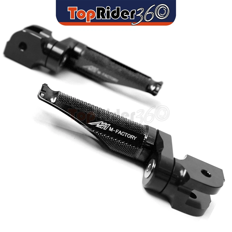 Clavijas de pie delanteras NEGRAS 25 mm Shinobi inferiores para Honda CBR929RR 00-01 Foto 3 de 4