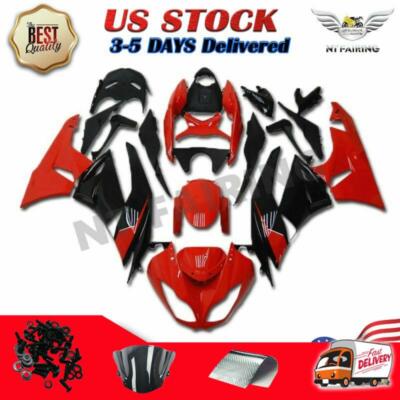Red Black Injection Fairing Fit for Kawasaki 2009 2010 2011 2012