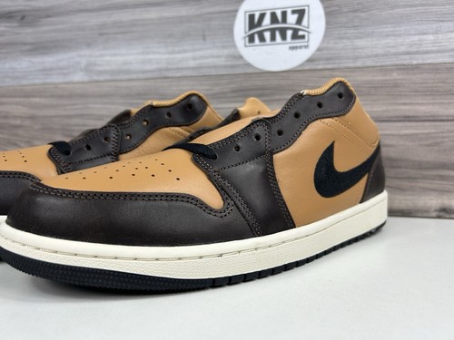 **NEW Nike Air Jordan 1 LOW SE Flax Black Baroque Brown HQ3603 201 Men's Shoes - Picture 6 of 10