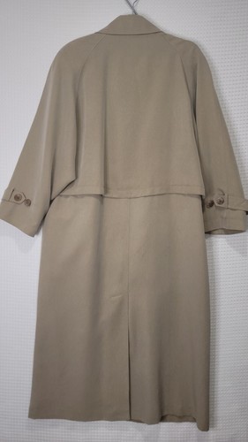 SAKS FIFTH AVENUE HARVE BENARD Women Sz 16 (48x48R) Lined Trench Coat Vintage - Picture 16 of 22