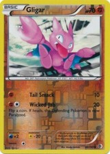 Pokemon - Gligar - 80/149 - Common - Reverse Holo - BW - Boundaries Crossed - NM