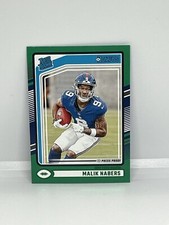Malik Nabers 2024 Donruss Rated Rookie Green Press Proof New York Giants #383