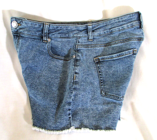 Ladies "Maurices" Size 14 (W33xL3) Blue, High Rise, Cut Off, Frayed Edge, Shorts - Picture 5 of 6