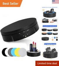 Photography Rotating Display Stand - 360 Degree Turntable with 6 PVC Backgrounds