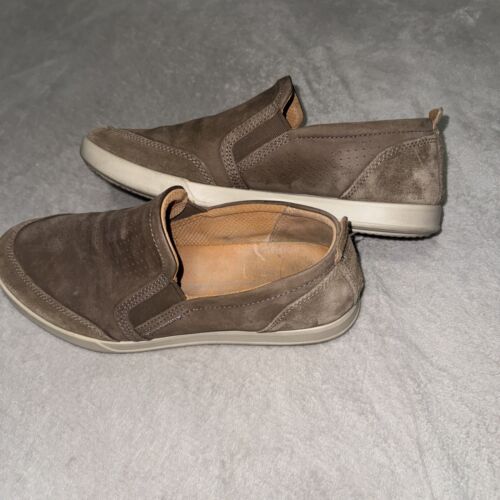 Ecco Collin 2.0 Slip On Loafer Shoes Mens EU 43 US 9 Brown Leather Nubuck - Picture 2 of 8