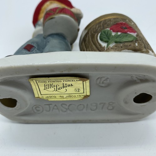 Christmas Luvkins Jasco Hand Painted Porcelain Drummer Boy Holder 1978 - Picture 2 of 4