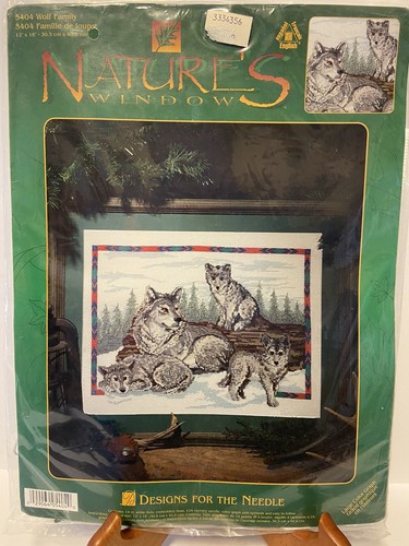 Kit de punto de cruz contado Wolf Family 5404 diseños para aguja sellada - Imagen 1 de 4