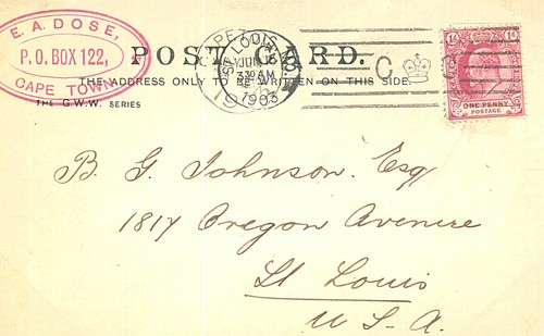 Postal de colección - Avenida del Gobierno, Ciudad del Cabo, Ciudad Portuaria, Sudáfrica - Imagen 2 de 2