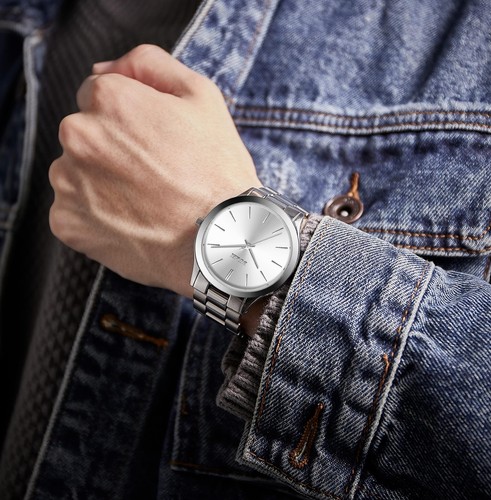 BUREI Men Watches Fashion Analog Stainless Steel Quartz Waterproof Watches fo... - Picture 5 of 7