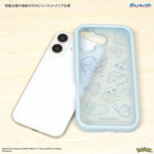 Gourmandies Pokemon iPhone 16 6.1 inch Plump Frame Case Light Blue POKE-938LBL - Picture 2 of 5