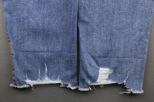 Women's 2019 Maurices Mid Rise Straight Jeans Raw Hem Distressed Size 16 (37x29) - Picture 8 of 9