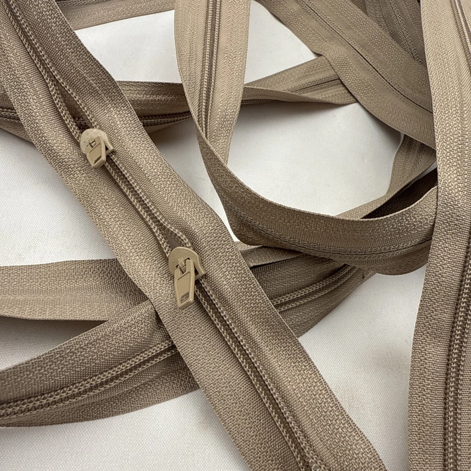 CONTINUOUS CHAIN ZIP & SLIDERS, For UPHOLSTERY Etc. 161 Inches - Image 2 of 3