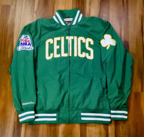 Boston Celtics M&N Warm Up Jacket 1986 NBA Champs Finals Green Men L *Rare* - Bild 2 von 17