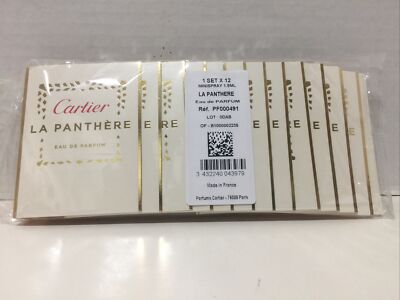 Cartier La Panthere EDP 12 x .05 oz Sealed Sleeve Lot