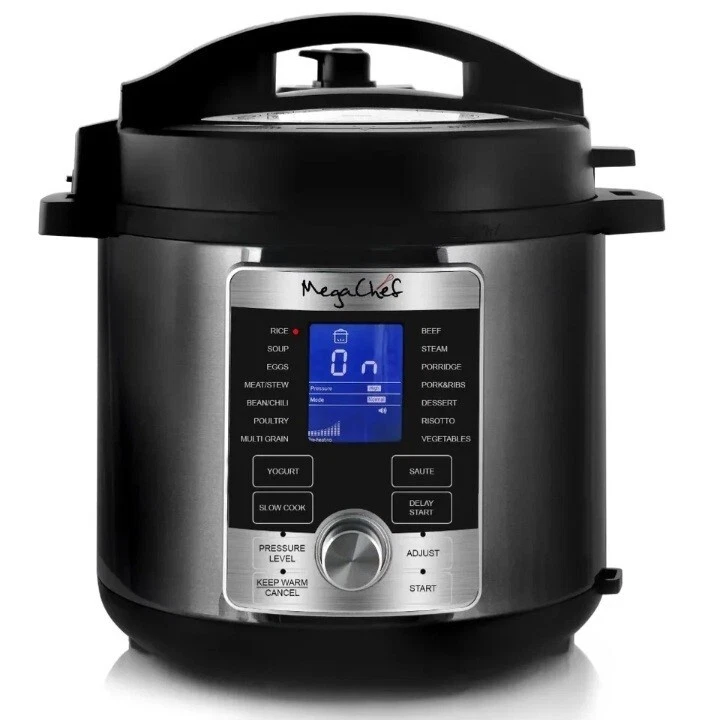 Megachef 6 Qt Stainless Steel Electric Digital Pressure Cooker 14 Programable
