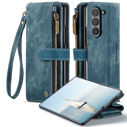 For Samsung Galaxy Z Fold 6 5 4 3 5G Case Flip Leather Zipper Wallet Stand Cover - Picture 27 of 40