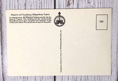 Williamsburg, Virginia, Magazine, Guardhouse, French and Indian War, Postcard - Picture 4 of 4