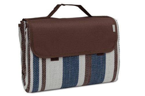 BRUBAKER Picnic Blanket with Waterproof Backing and Carry Straps - Picture 12 of 36