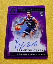2019-20 Panini Impeccable Stainless Stars Purple BRANDON CLARKE Rookie Auto /49