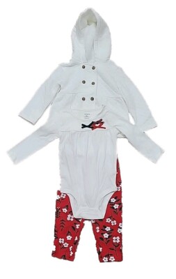 Set 3 Piece Carter s CAR77621 18m Baby Girl Winter White Outfit 