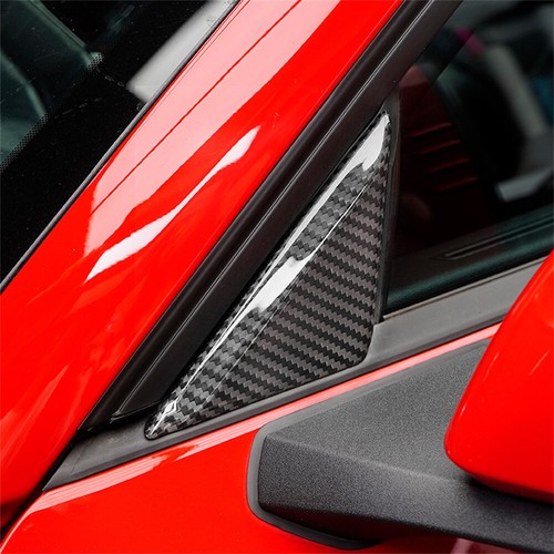 Dry Carbon Fiber Front Door Window A Pillar Triangle Trim For Ford Mustang 2024+ - Bild 10 von 14