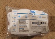 Maskd Adult Sized Face Masks 10 Pack White