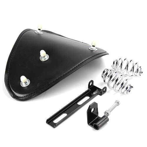 Motorcycle 1pcs PU Leather Spring Solo Style Metal Bracket Seat For Harley 883 - Picture 9 of 14