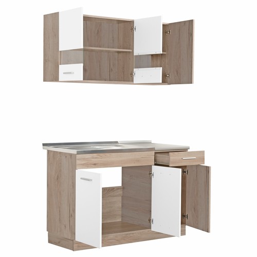 Küchenzeile ohne Geräte 120 Einbau Küche Küchen Block Schrank Regal Homestyle4u - Bild 10 von 10
