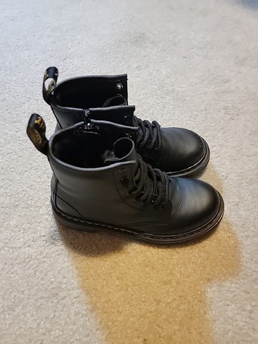 Dr. Martens 1460 J Black Letaher Ankle Boots Junior Kids Sz 13 Junior - Picture 3 of 12