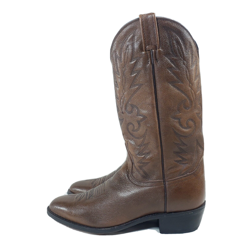 DAN POST Full Grain Leather Western Boots Sz 10.5 EW Brown 1320 - Picture 3 of 12