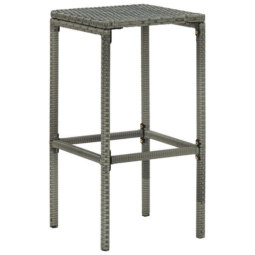 4 Pcs Bar Stool Set With Cushions PE Rattan Steel Frame Kitchen Counter Stools - Picture 3 of 8