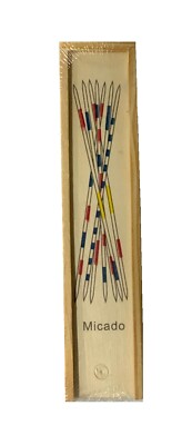 Mikado Spiel Holzschachtel Geschicklichkeitsspiel Holzstäbe neu Mitgebsel