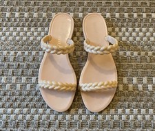 STUART WEITZMAN Braida Sawyer Braided Jelly Flats Sandals Slides 7 worn once 