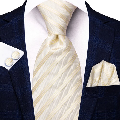 Herren Krawatte Klassisch Hochzeit Krawatte und Einstecktuch Manschettenknöpfe Set Paisley - Bild 214 von 253