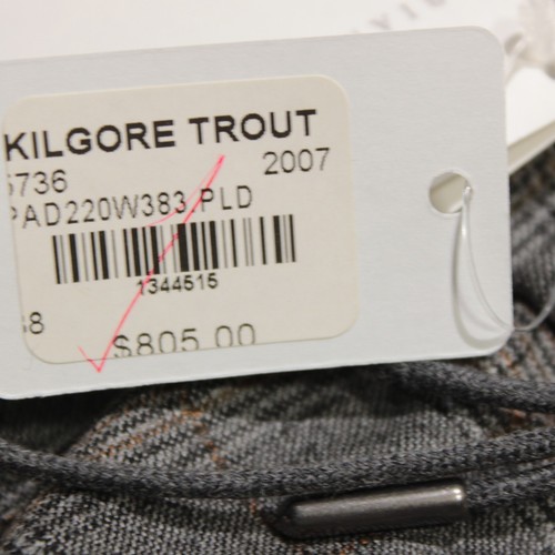Fabiana Filippi NWT Casual Dress Pants Size 38 US XXS in Gray/Brown Plaid Wool - Picture 11 of 15