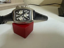 NOS Men's SWI Lucerne Chronograph  black Alligator band watch ML11AC