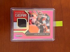 2020 Panini Prizm Rookie Gear Pink Prizm Joe Burrow #1 Rookie RC