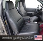 FOR CHEVY S10 PICK UP 1999-2004 IGGEE S.LEATHER CUSTOM FIT 2 FRONT SEAT COVERS