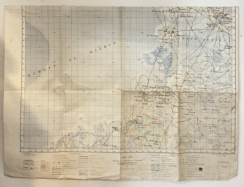 Rare WW2 German Africa Corps 1943 Dated Kebili Southern Tunisia Map - Picture 2 of 20