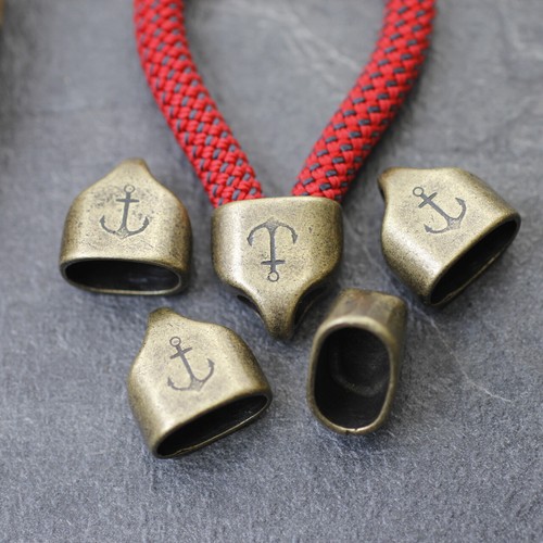1 Endkappe für Schlüsselanhänger mit Anker Messing DIY Schmuck basteln Zubehör - Picture 6 of 9