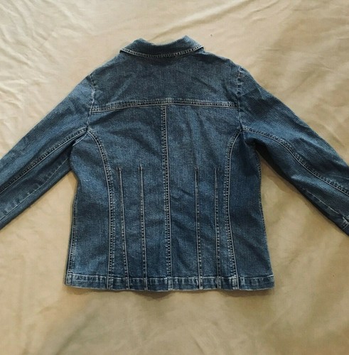 Chaqueta vaquera Petite M antigua azul enjuague denim VALERIE STEVENS - Imagen 4 de 4