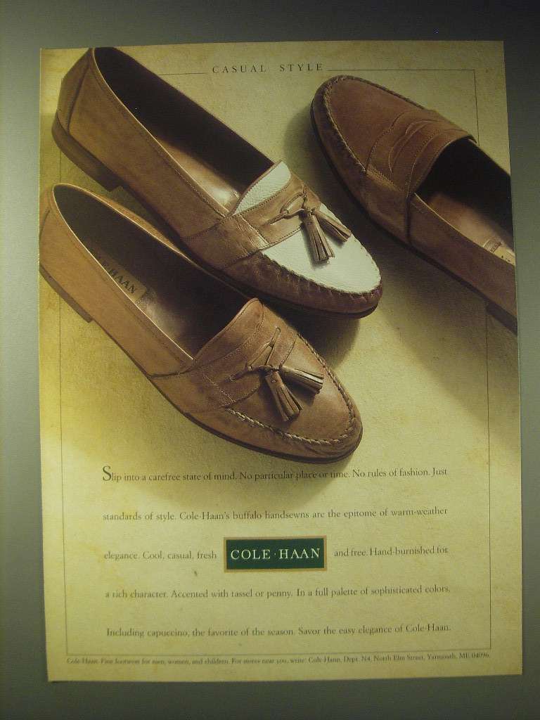 1989 Cole-Haan Shoes Ad - Casual Style | eBay