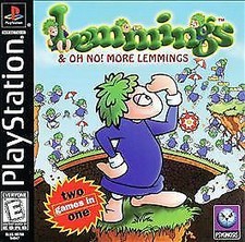 Lemmings & Oh No! More Lemmings complete in case w/ manual Sony PlayStation 1